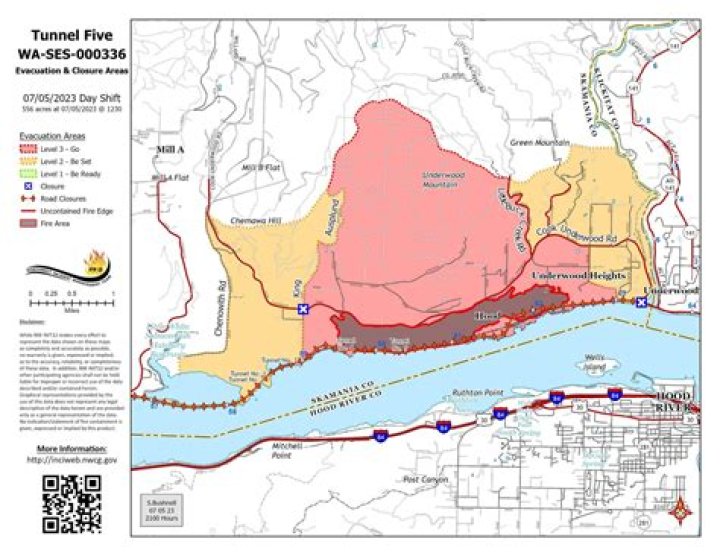 'Tunnel Five Fire' tears through hundreds of acres in Washington, evacuations ordered