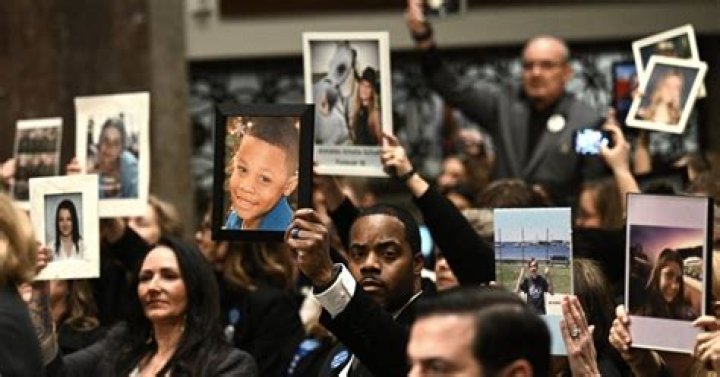 Holding photos of their deceased children, parents lobby Congress to pass online safety legislation