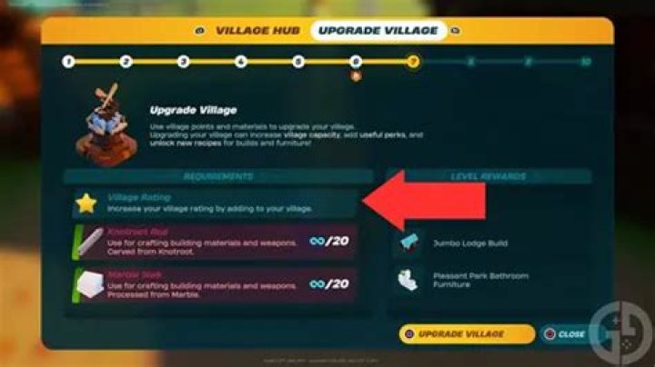How to Increase Village Rating in LEGO Fortnite