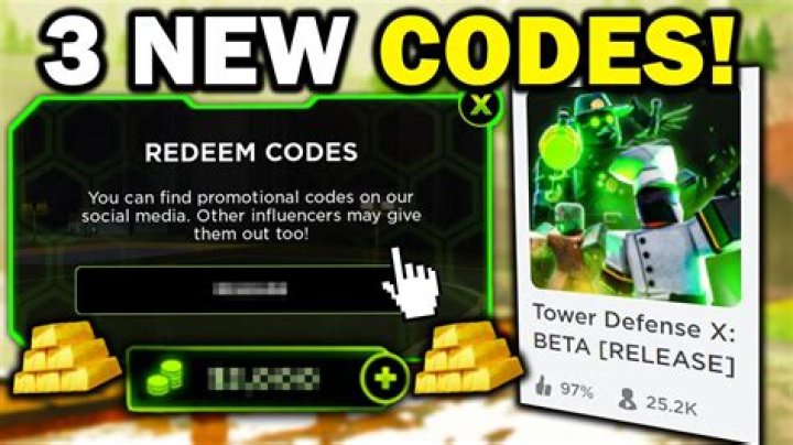 Tower Defense X Codes (February 2024)