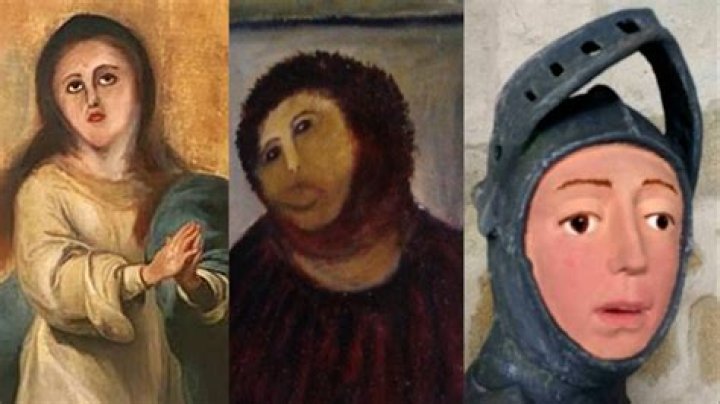 Worst. Restoration. Ever. Elderly Woman Botches Touch-Up Job on 19th Century Church Fresco